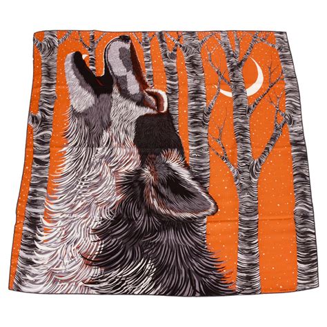 hermes wolf scarf|Hermes cashmere and silk scarf.